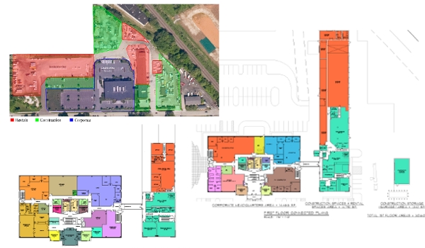 Site use and master planning for existing subdivided complex.